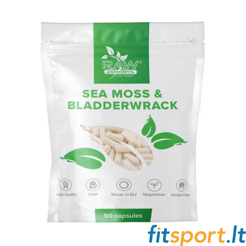 Raw Powders Sea Moss & Bladderwrack 90 kapslit. (poolaeglane pesa koos ravimvirega) 